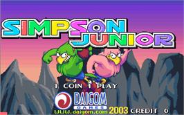 Title screen of Simpson Junior on the Arcade.