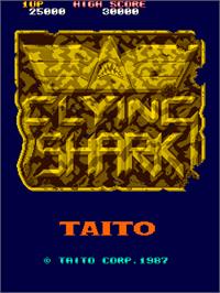 Title screen of Sky Shark on the Arcade.