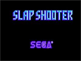 Title screen of Slap Shooter on the Arcade.