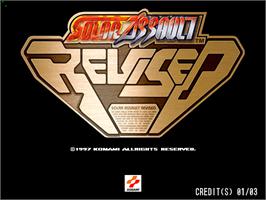 Title screen of Solar Assault Revised on the Arcade.