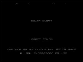 Title screen of Solar Quest on the Arcade.