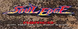 Title screen of Soul Edge on the Arcade.