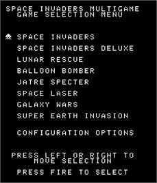 Title screen of Space Invaders Multigame on the Arcade.
