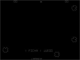 Title screen of Space Rocks on the Arcade.