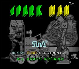 Title screen of Spark Man on the Arcade.