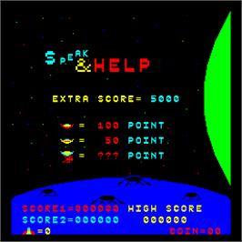 Title screen of Speak & Help on the Arcade.