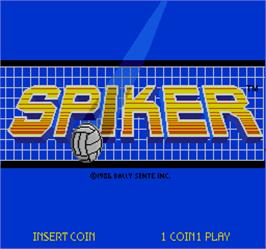 Title screen of Spiker on the Arcade.