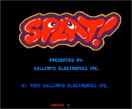 Title screen of Splat! on the Arcade.