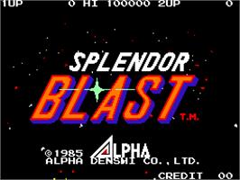 Title screen of Splendor Blast on the Arcade.