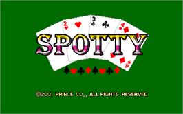 Title screen of Spotty on the Arcade.