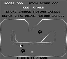 Title screen of Sprint 2 on the Arcade.
