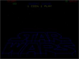 Title screen of Star Wars on the Arcade.