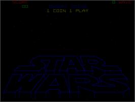 Title screen of Star Wars on the Arcade.