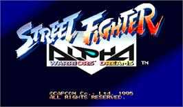 Title screen of Street Fighter Alpha: Warriors' Dreams on the Arcade.