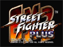 Title screen of Street Fighter EX2 Plus on the Arcade.