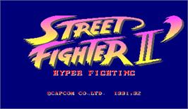 Title screen of Street Fighter II': Hyper Fighting on the Arcade.