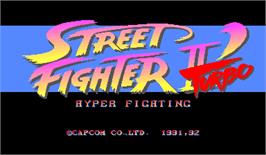 Title screen of Street Fighter II' Turbo: Hyper Fighting on the Arcade.