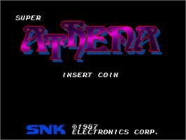 Title screen of Super Athena on the Arcade.