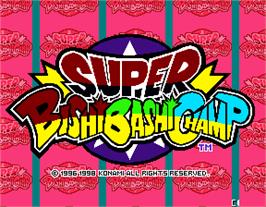 Title screen of Super Bishi Bashi Champ on the Arcade.