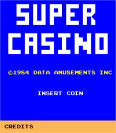 Title screen of Super Casino on the Arcade.