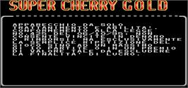 Title screen of Super Cherry Gold on the Arcade.