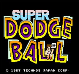 Title screen of Super Dodge Ball on the Arcade.