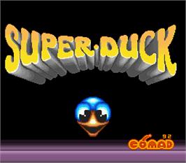 Title screen of Super Duck on the Arcade.