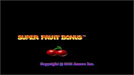 Title screen of Super Fruit Bonus on the Arcade.