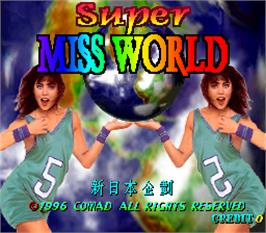 Title screen of Super Miss World on the Arcade.