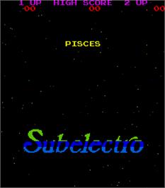 Title screen of Super Ship on the Arcade.