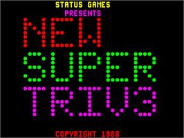 Title screen of Super Triv III on the Arcade.