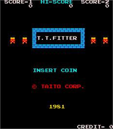 Title screen of T.T Fitter on the Arcade.