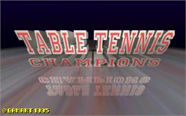 Title screen of Table Tennis Champions on the Arcade.