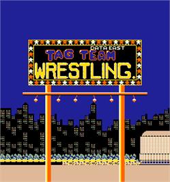 Title screen of Tag Team Wrestling on the Arcade.