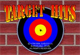 Title screen of Target Hits on the Arcade.