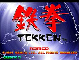 Title screen of Tekken on the Arcade.