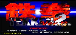 Title screen of Tekken 2 Ver.B on the Arcade.