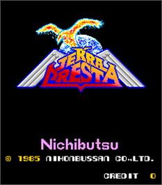 Title screen of Terra Cresta on the Arcade.