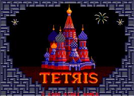 Title screen of Tetris on the Arcade.