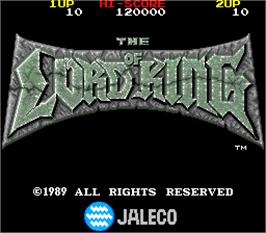 Title screen of The Lord of King on the Arcade.