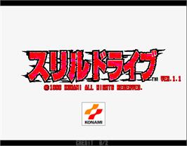 Title screen of Thrill Drive on the Arcade.