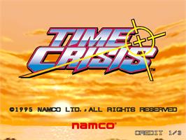 Title screen of Time Crisis on the Arcade.