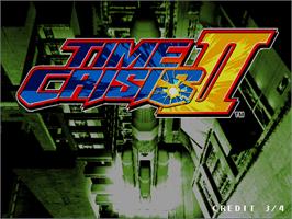 Title screen of Time Crisis 2 on the Arcade.
