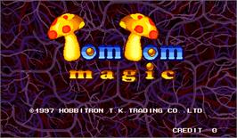 Title screen of Tom Tom Magic on the Arcade.
