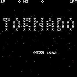 Title screen of Tornado on the Arcade.