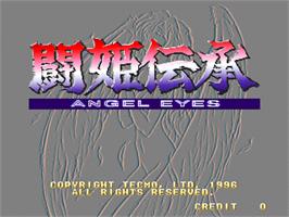 Title screen of Toukidenshou - Angel Eyes on the Arcade.