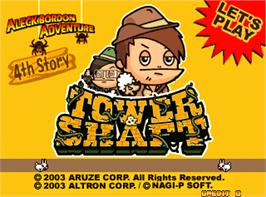 Title screen of Tower & Shaft on the Arcade.
