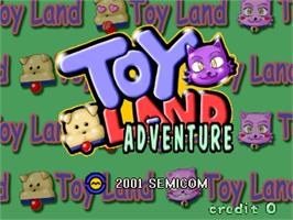 Title screen of Toy Land Adventure on the Arcade.