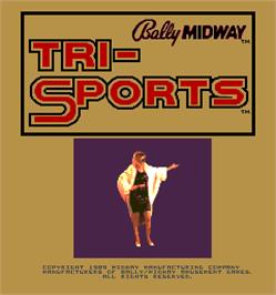 Title screen of Tri-Sports on the Arcade.