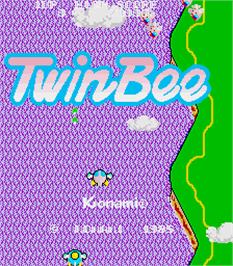 Title screen of TwinBee on the Arcade.